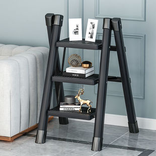 Ladder Household Multifunctional Herringbone Ladder Folding Ladder Stair Stool Small Indoor Folding Flower Frame Ladder Thickened Rigid Escape