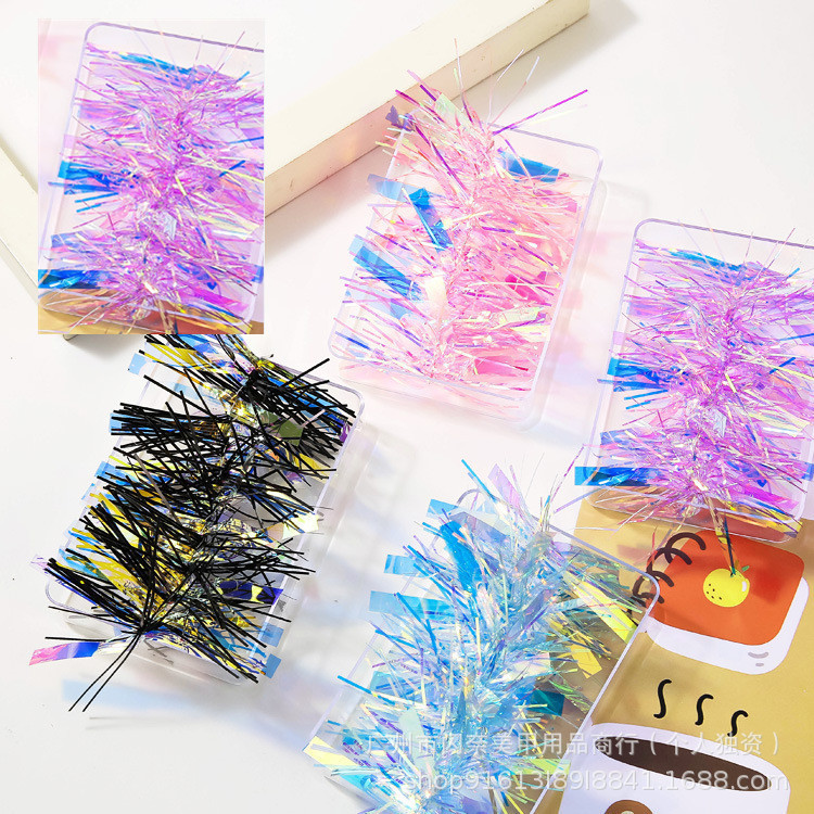 Cyber Celebrity Nail Sticker Magic Cellophane Japanese Aurora Laser Mirror Sticker Little Red Book Shinkenai Nail Candy Paper