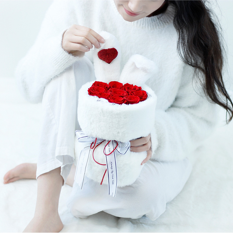 Ramo de Flores Eternas, Rosas al por Mayor para Cumpleaños de Niñas, Flores Secas, Día de San Valentín, Rosas Eternas Románticas