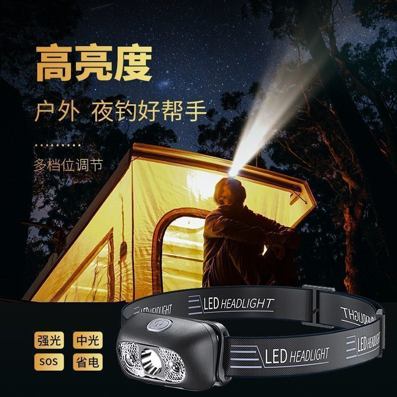 屋外用特殊LEDヘッドライト、屋外用強力ライト、長寿命デュアルリチウム電池作業灯、マイナーズランプ、釣り用夜釣り専用ライト|undefined