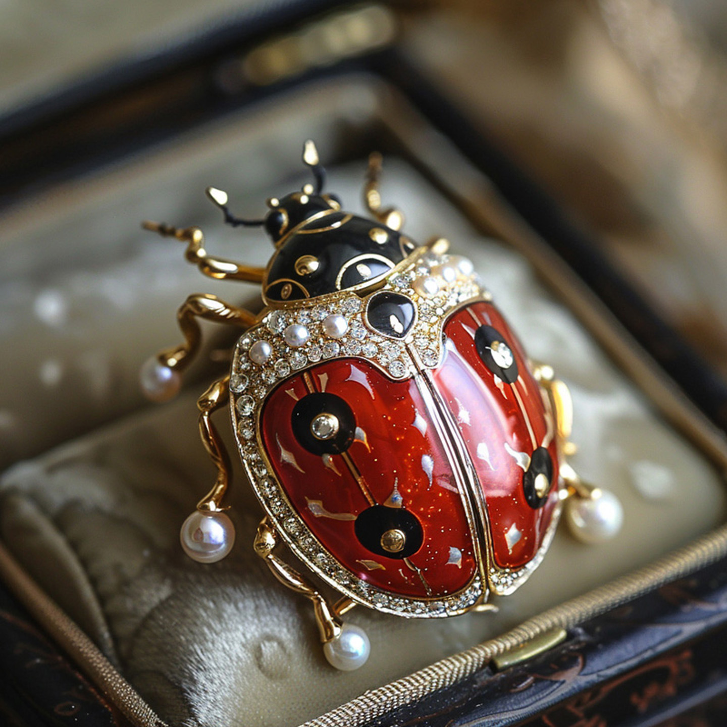 Xi Liang Feizi Original Design Cute Enamel Ladybug Brooch Personalized Fashion Clothing Accessories Insect Corsage