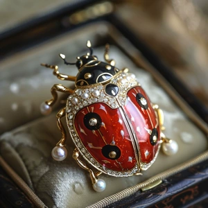 Xi Liang Feizi Original Design Cute Enamel Ladybug Brooch Personalized Fashion Clothing Accessories Insect Corsage