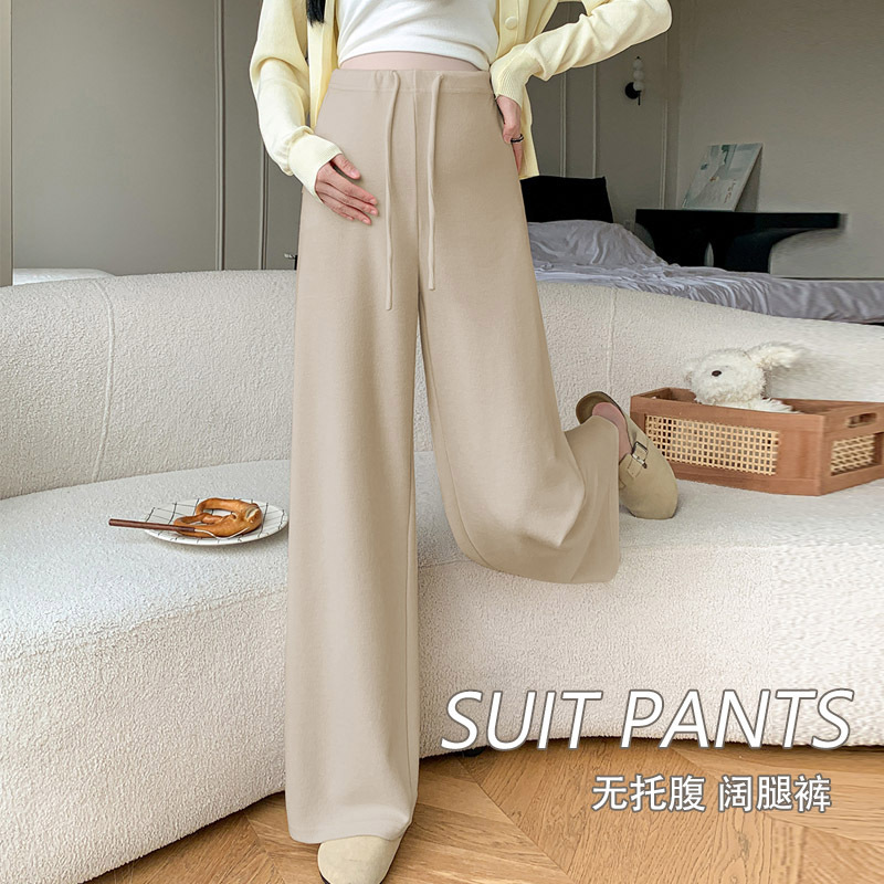 秋冬加厚孕妇休闲裤无托腹不勒肚小个子孕妇裤柔软亲肤阔腿裤|undefined