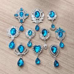 新しい金属ファッションDIYアクセサリー花盤ドリルボタン水滴宝石ペンダント合金髪飾り材料