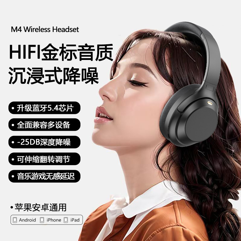 2025 新しいクロスボーダー ANC アクティブノイズリダクションヘッドマウント Bluetooth ヘッドセット高耐久性ワイヤレススポーツ携帯電話ヘッドセット|undefined