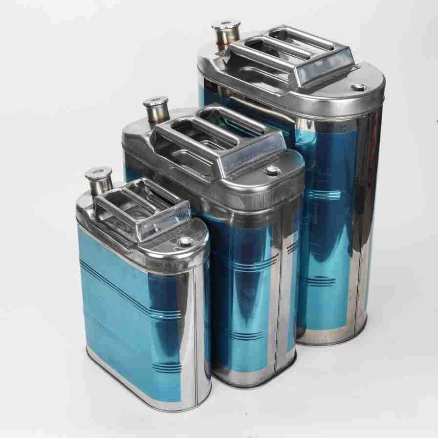 汽油桶柴油桶430不锈钢油桶加油站专用油箱三柄加粗30升油壶