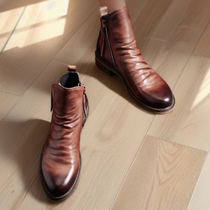 Férfi cipők Ősz és Tél Kétoldalas Cipzár Csúszásgátló Aljjal Férfi Csizmák Férfi Cipők Bojtos Csizmák Férfi Bőr Csizmák Nagy Méretben_voghion.com