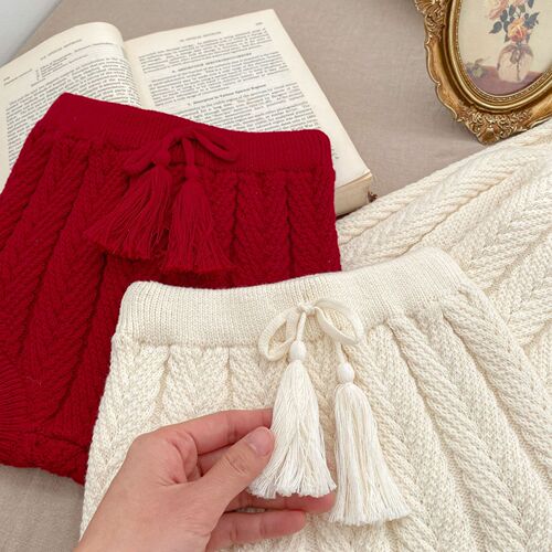 2024 Western Style Baby Set Cute Bear Outer Top Solid Color Knitted Sweater Cardigan + Shorts Two-piece Set