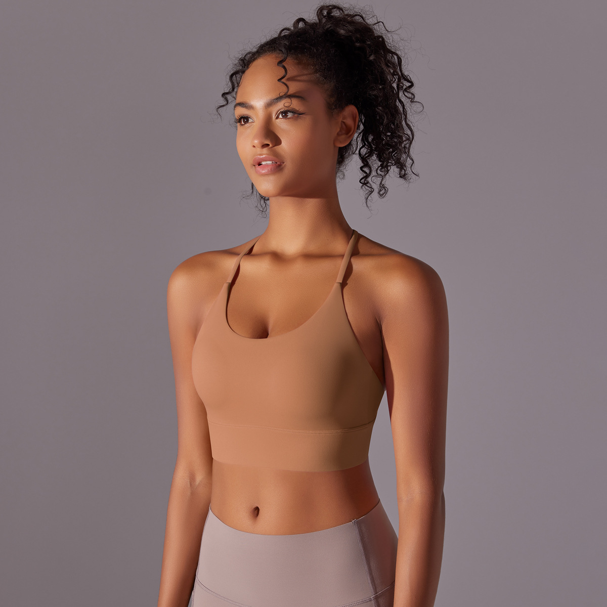 140g Weight Sleeveless Sleeve Length Nylon Fabric Type Short Top Length Halter Crisscross Tank Tops Type Fitness, Yoga, Sports Occasion Halter Neck Neckline Solid Color Pattern Sports Style Sports Solid Color Nylon Halter Neck Active Tops Halter Crisscross Tank 57
