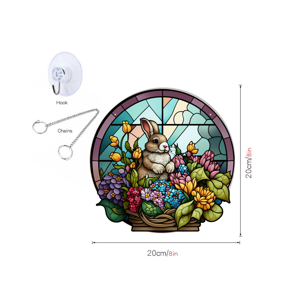 95g Weight pendant Home Textiles & Decor Type Acrylic Material Easter Festival Rabbit Pattern Casual, Elegant, Classical Style Easter Casual Elegant Classical Rabbit Arylic Party Supplies Decorations 134