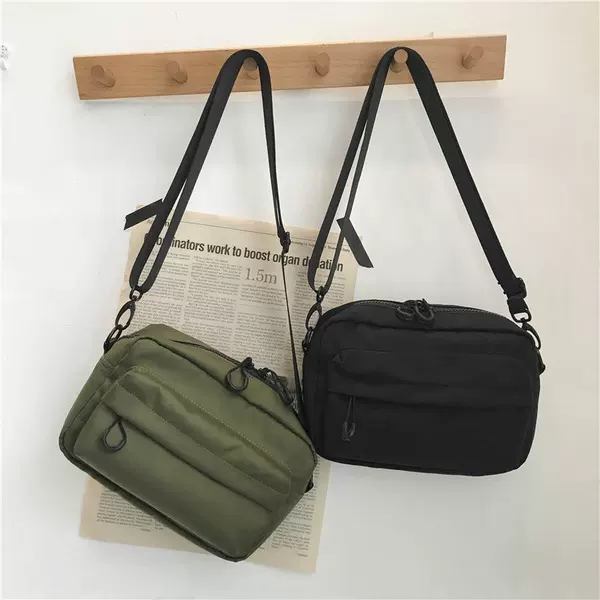 Japanese-Style Crossbody Bag Unisex Large Capacity Student Shoulder Bag Simple Nylon Casual Versatile Couple Backpack