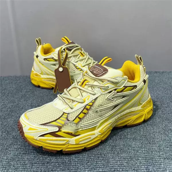 Putian shoes OW arrow dad shoes functional thick-soled color-block breathable mesh athletic shoes casual lightweight running shoes