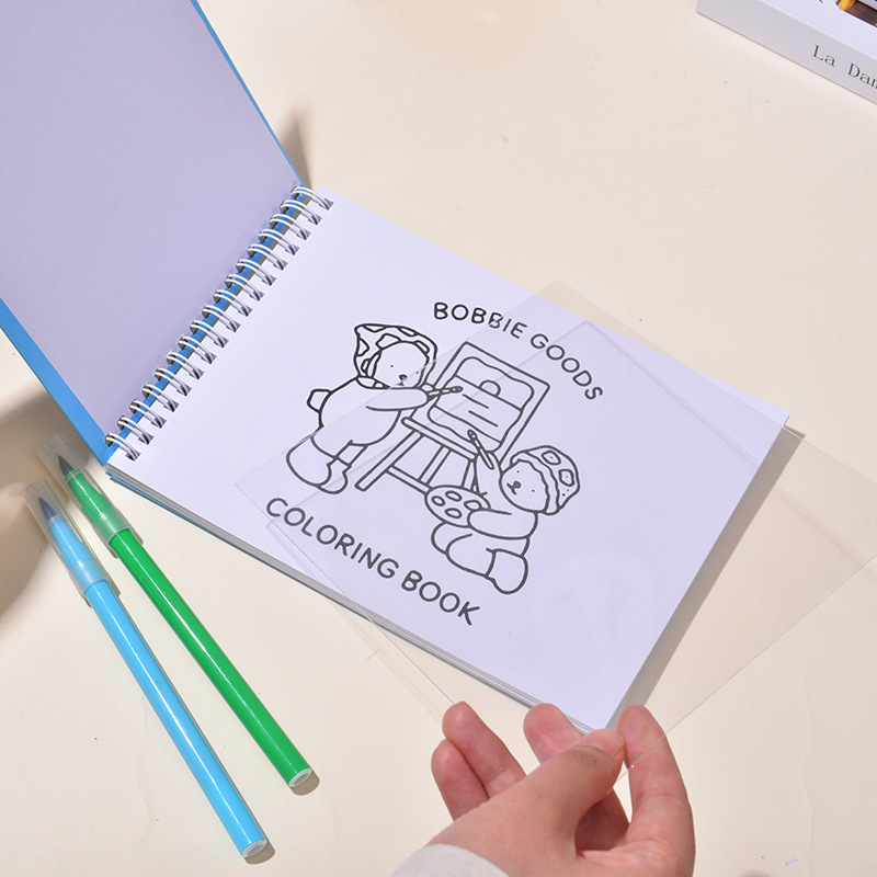 スポットクロスボーダー A5 ハードサイドコイルぬりえ BOBBIE GOODS 子供用絵画落書きマーカーぬりえ|undefined