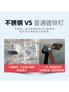 304 Stainless Steel Large Nails, Mini Nails, Ceiling Integrated Nails, Nanshan Quality Fireproof Nail Pipe Clips