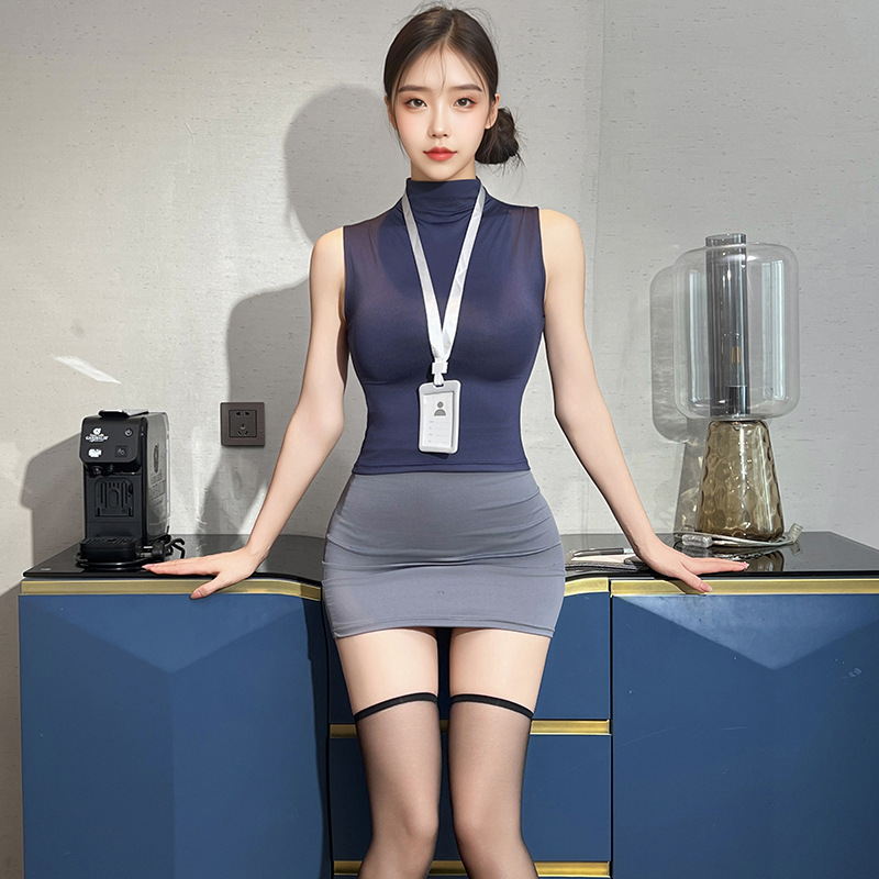 Pxfs Sexy Intimates Pure Secretary Hip Skirt Stewardess Uniform No Need to Take Off Qqny Sexy Intimates Fun Female Abstinence System 2490