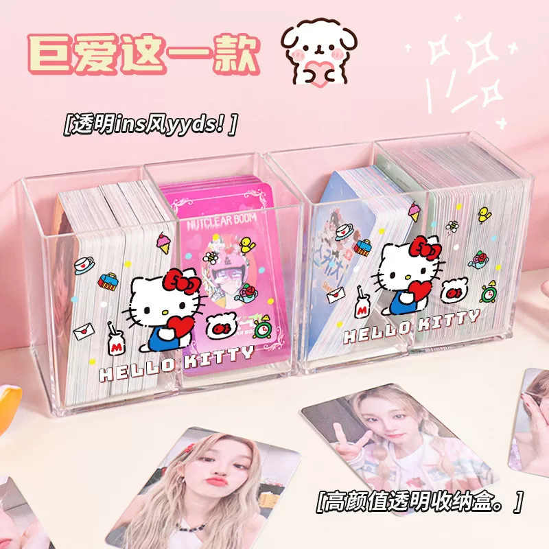 Hello Kitty, коробка для хранения на столе для учеников начальной школы, карточки, держатель карточек, держатель для ручек