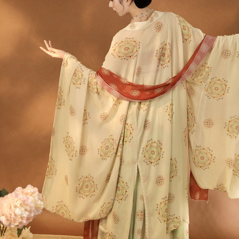 漢服女性唐製胸丈刺繍ココスカート復元中国風袖シャツ夏|undefined