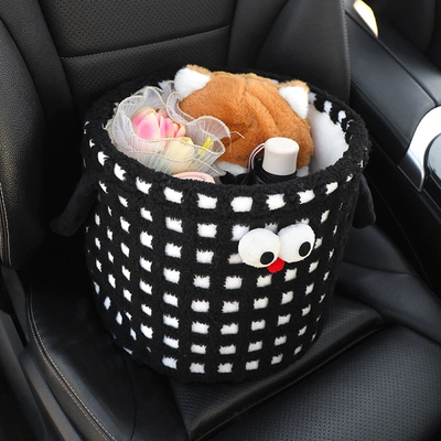 Seat Organizer Box, Car storage bag/box - black-monster-storage-bucket