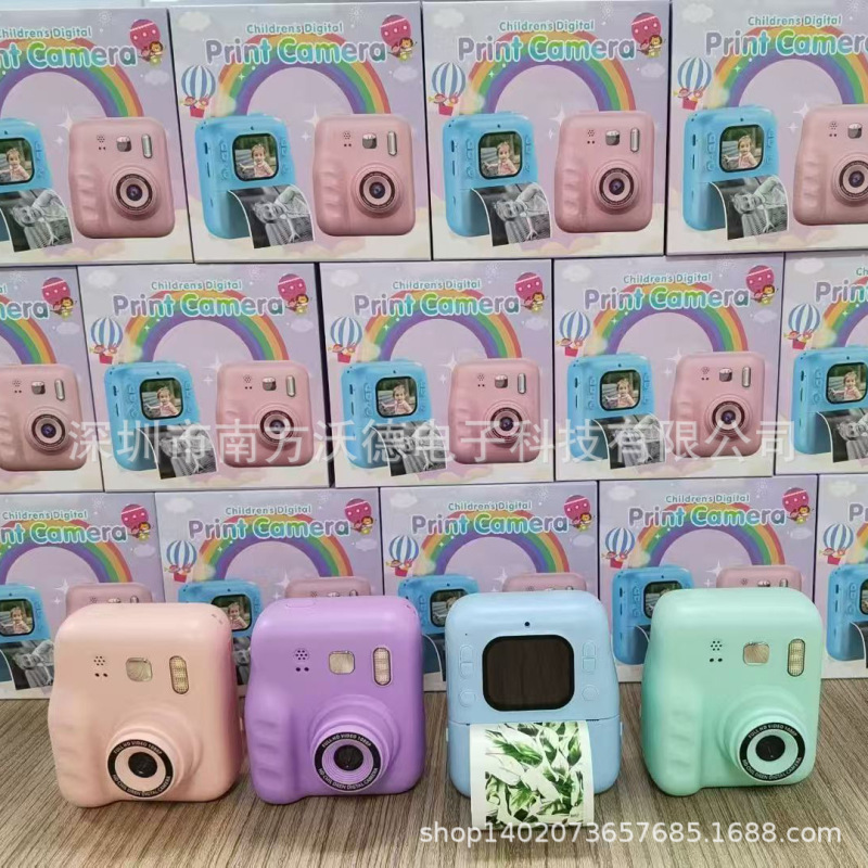 新しいポラロイド子供用デジタル小型カメラ漫画ミニ写真印刷デジタル高精細印刷カメラ|undefined