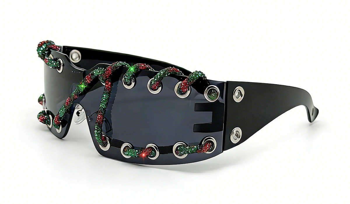 Cyberpunk Y2k Frameless Punk Sunglasses With Metal Rivet Details_voghion.com