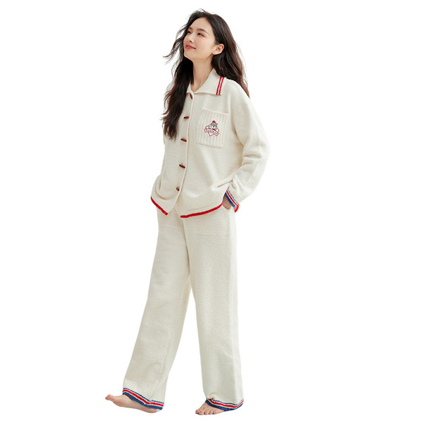 Demi-season warm velvet casual pijama