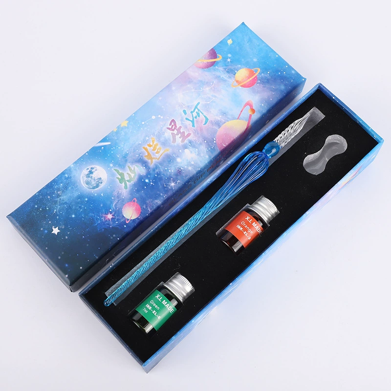 Glass rollerball pen, ink, brush for elementary school students, Birthday gift
