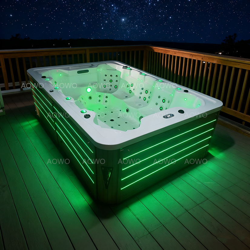 Villa de lujo Jardín bañera de hidromasaje al aire libre bañera de spa piscina acrílica bañera de jacuzzi 10 personas