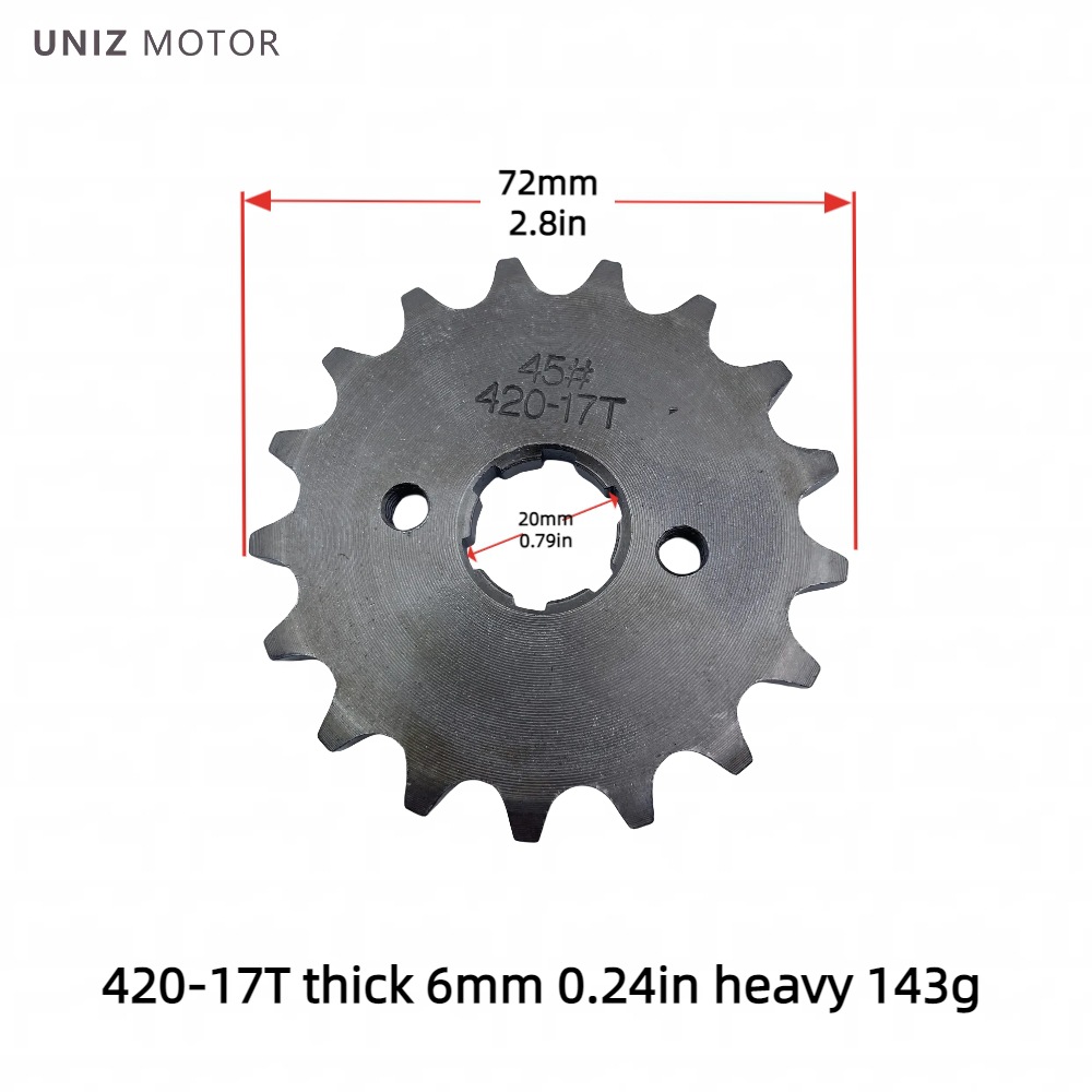 Manufacturer Wholesale Motorcycle Engine Small Gear Sprocket 420/428 Inner Hole 17-20 Motorcycle Parts