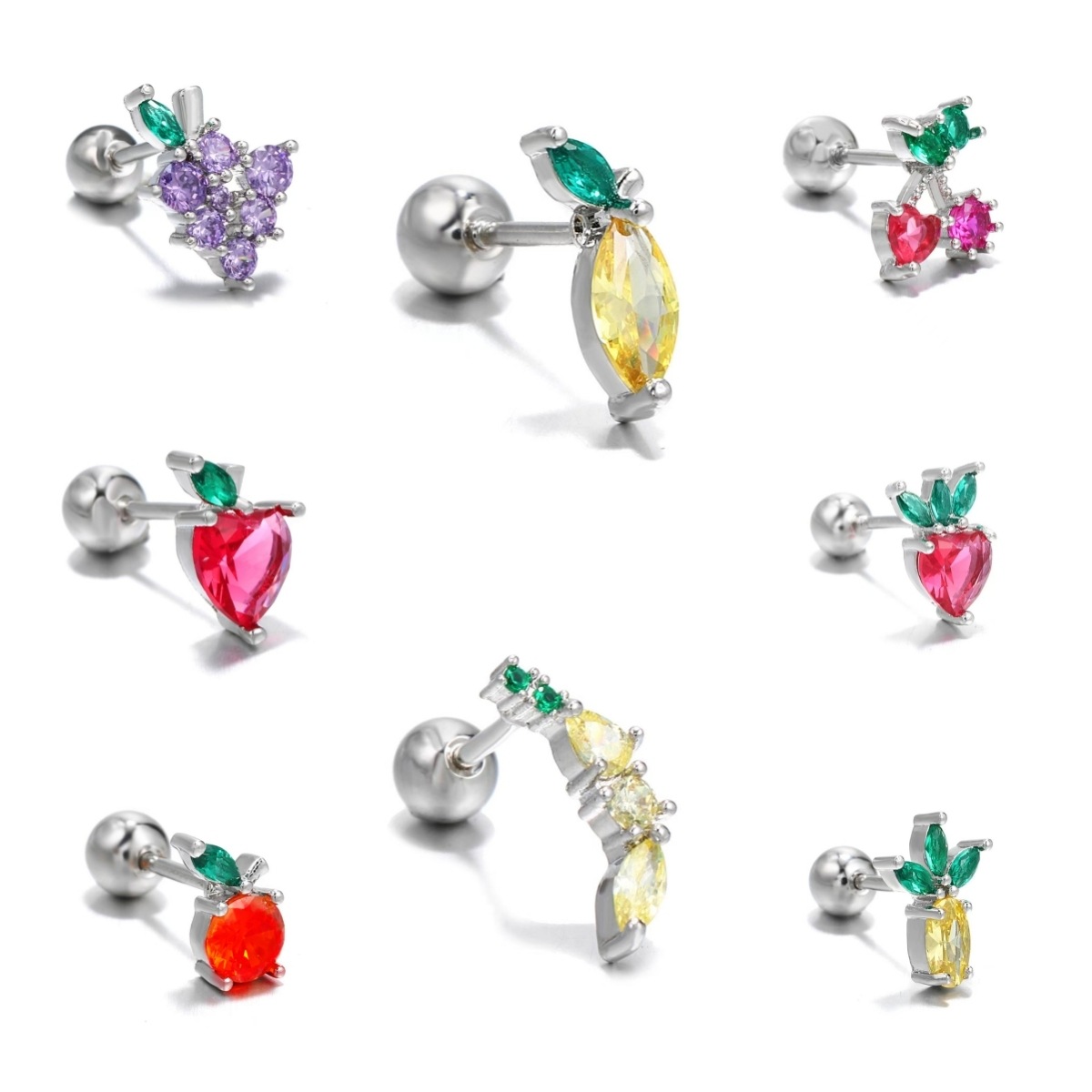 Labret stud lip piercing jewelry styling detail