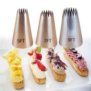 1-3Pcs Cake Decorating Tips Set Russian Open Star Piping Noz
