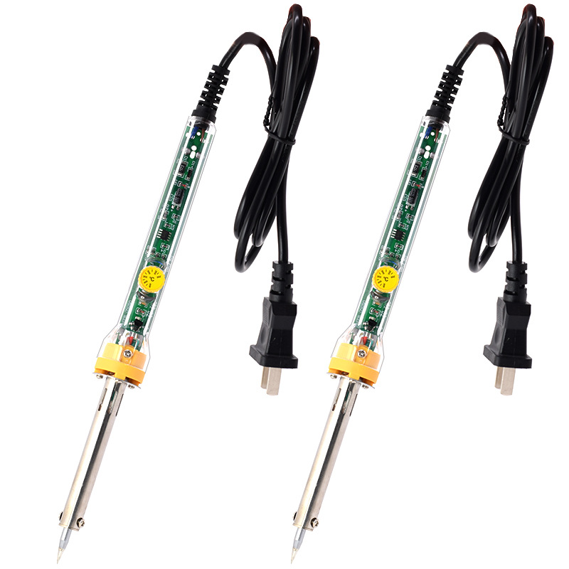 透明柄恒温电烙铁905c外热式调温电烙铁恒温焊台手柄60w