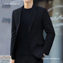 痞帅小西装男士2022春秋新款商务韩版休闲修身黑色西服外套男便服