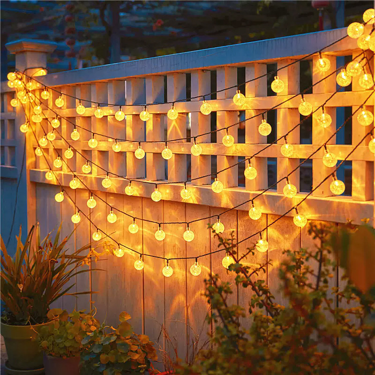 Lámpara solar LED Lámpara de estrella de cadena Lámpara de estrella ins Lámpara de color pequeña Lámpara de decoración de vacaciones de Navidad Lámpara de ambiente de campamento impermeable al aire libre