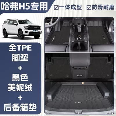 Model Special Driver's Seat Great Wall | Universal Foot Pad - double-layer-black-tpe-single-layer-floor-mat-meni-velvet-trunk-mat-rice-grain-pattern-25-models-of-haval-h5exclusive