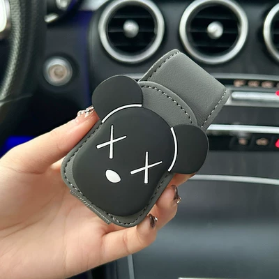holder, high-end car sun: Car Glasses Clip/Bill Clip - black-xx-bear-gray-glasses-clip