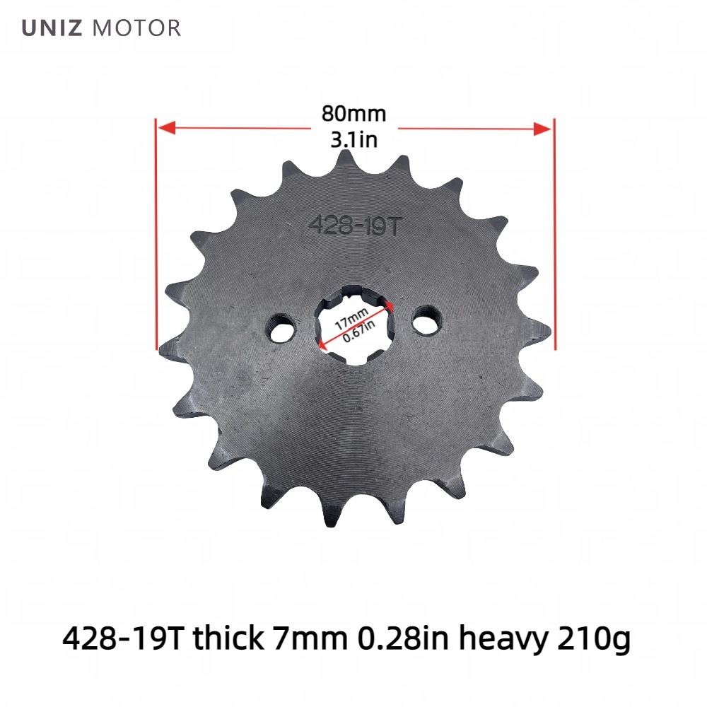 Manufacturer Wholesale Motorcycle Engine Small Gear Sprocket 420/428 Inner Hole 17-20 Motorcycle Parts