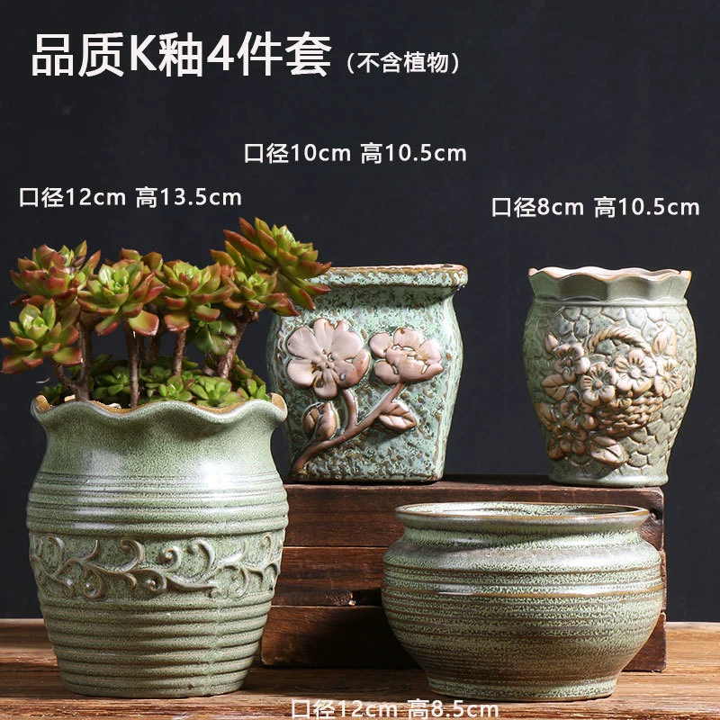 Creative Ceramic Flower Pot, Handmade Factory Direct, Assorted Decorative Designs, Small 7–10 cm