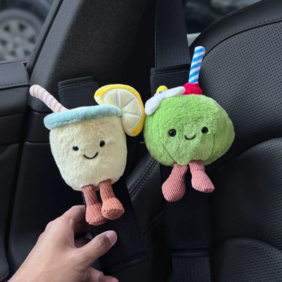 High-End Plush Shoulder Cover, Sürətlər qutusu və əl tormozu başlıqları - lemon-water-coconut-water-for-all-seasons-shoulder-pads
