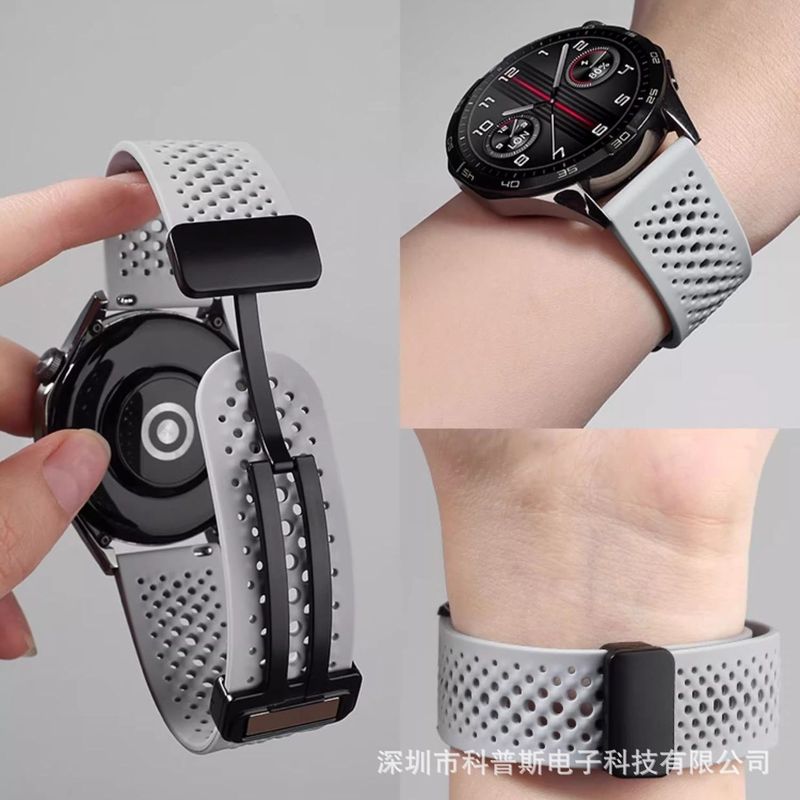 小米Watch s 4 Sport公式同タイプの通気性バンドxiaomマグネット折り畳みiシリコンバンドを適用します。|undefined