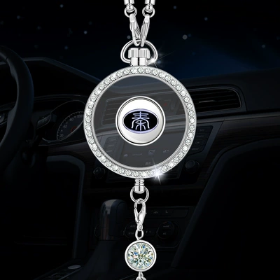 Car Hangings, Aromatherapy Car Accessories, Long-Lasting | Car hanging - byd-qin-zhou-diamond-drip-pendant-with-a-bottle-of-sea-perfume