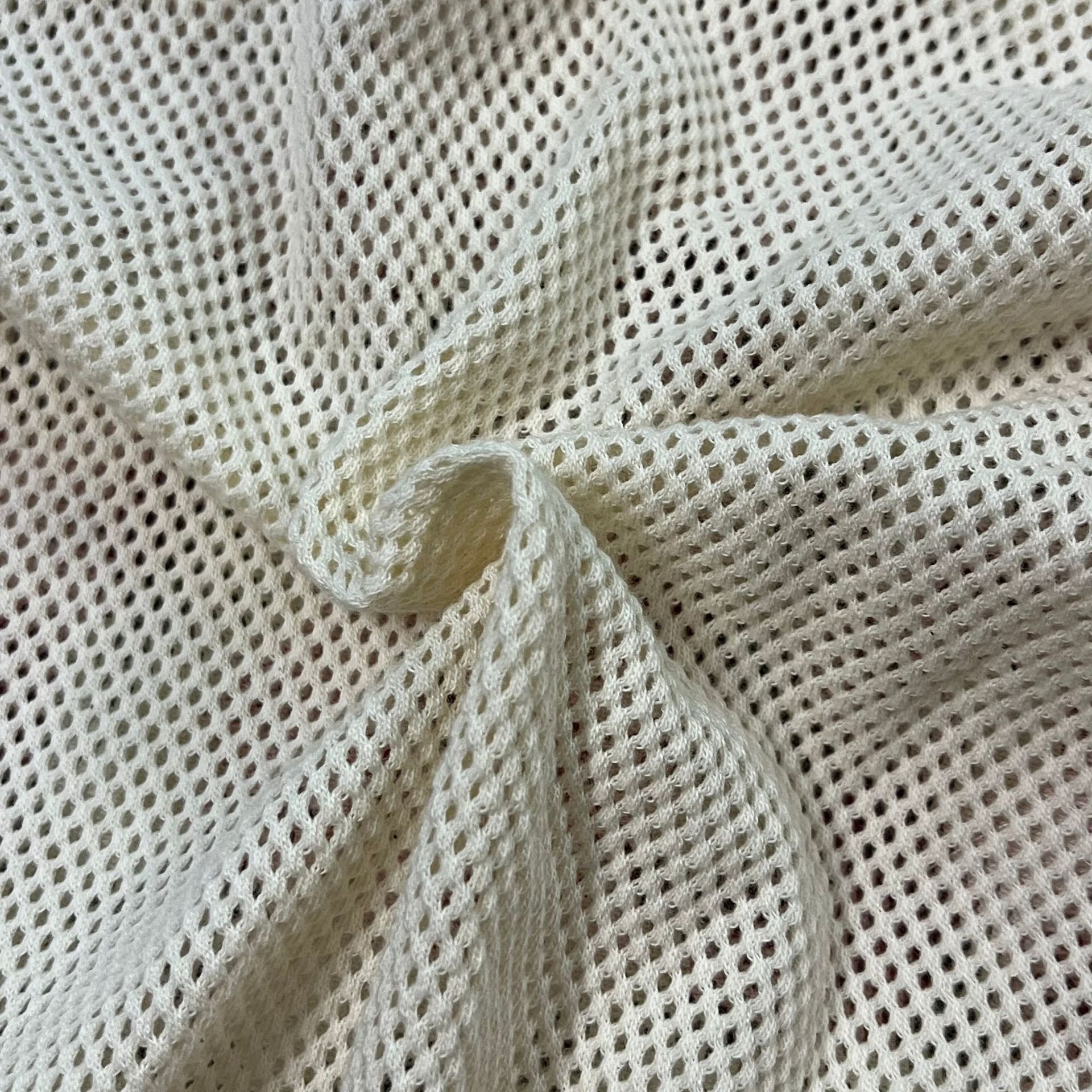 六角全棉网布现货鞋材服装手袋网孔纯棉网布