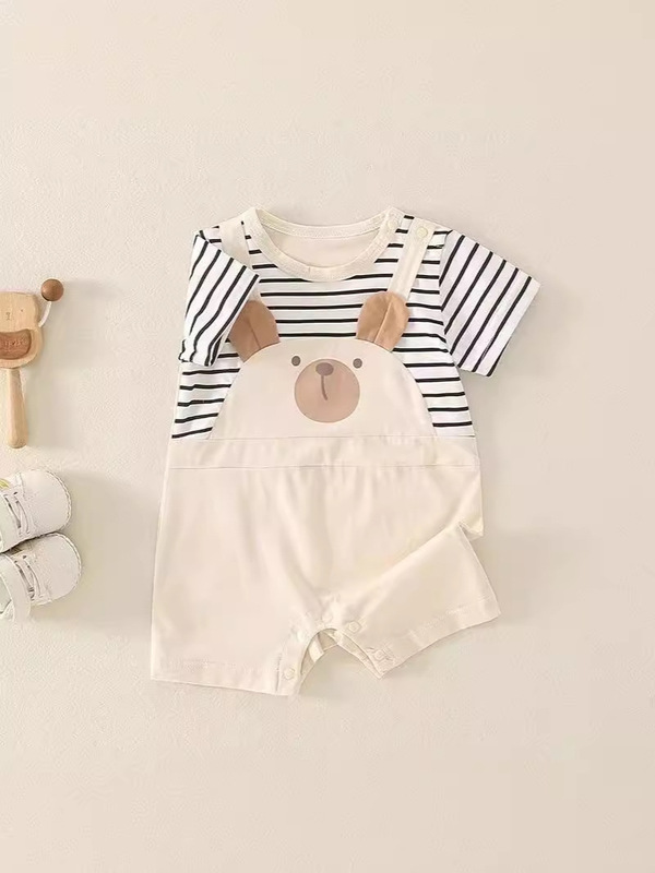 男の赤ちゃんの夏服のワンピースの服の夏の薄いタイプの新入生の赤ちゃんの半袖はとてもかわいいです。|undefined