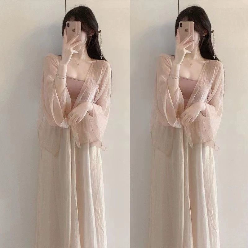 Новый китайский стиль, улучшенные элементы династии Хань, для взрослых, древний стиль, чистое желание, национальный стиль, костюм дзен, юбка, повседневная одежда, весенне-летняя женская одежда