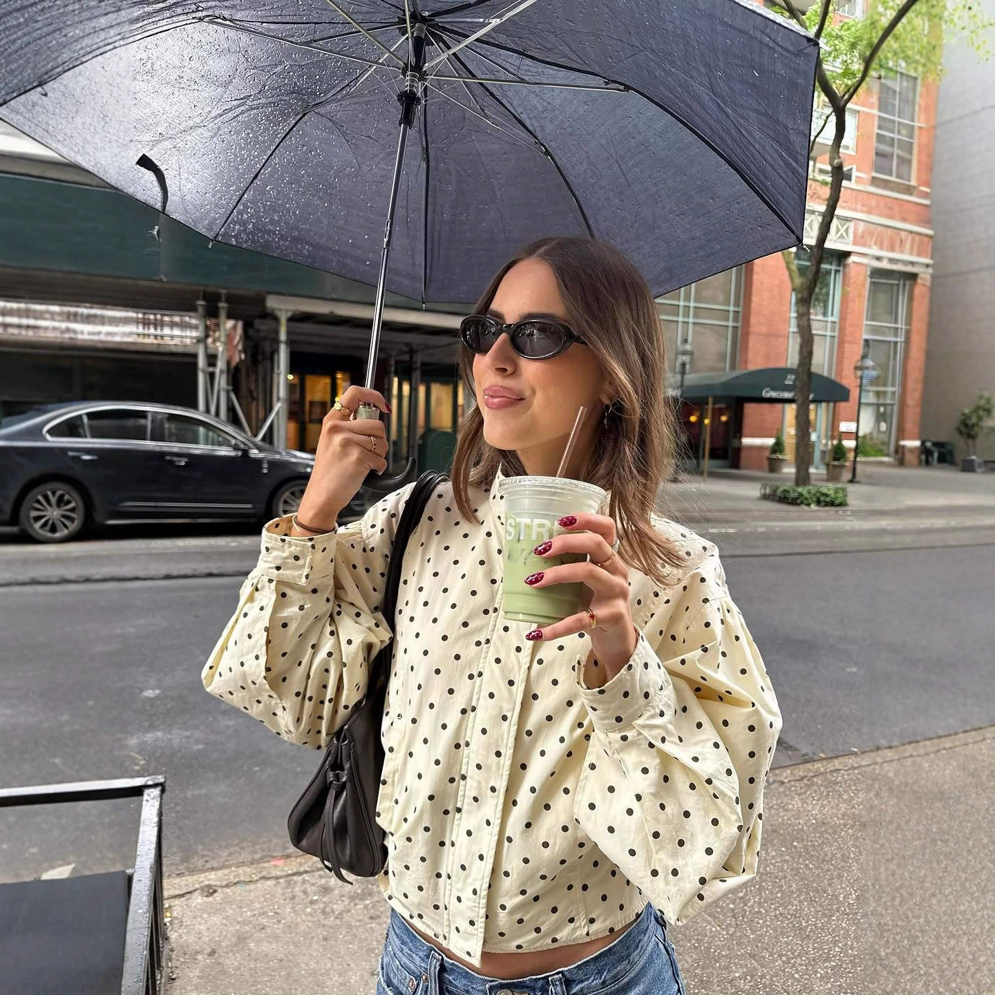 实拍-韩系薄款宽松百搭波点开衫外套上衣2025跨境欧美风2025新款