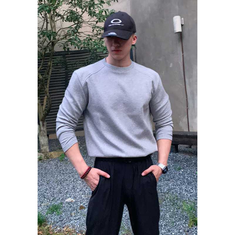Trendy American-style Deconstructed Patchwork Long-sleeve T-shirt, Autumn Vintage Versatile Loose Casual Top_voghion.com