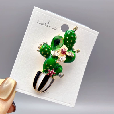 Yaxa sancaqları Vintage Cactus Brooch Women's