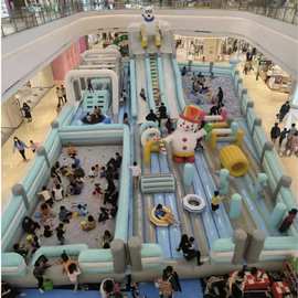 儿童充气城堡室外大型水上乐园 广场摆摊滑梯淘气堡游乐设备