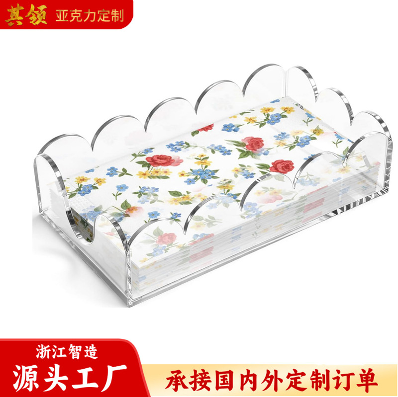 Customized Transparent Acrylic Napkin Holder Desktop Tray Guest Hand Towel and Disposable Paper Holder for Bathroom and Restaurant Customized Transparent Acrylic Napkin Holder Desktop Tray Guest Hand Towel and Disposable Paper Holder for Bathroom and Restaurant
