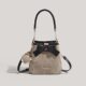 CHARHP & KEJNT2024 new niche bow advanced retro artistic bucket all-match shoulder messenger bag