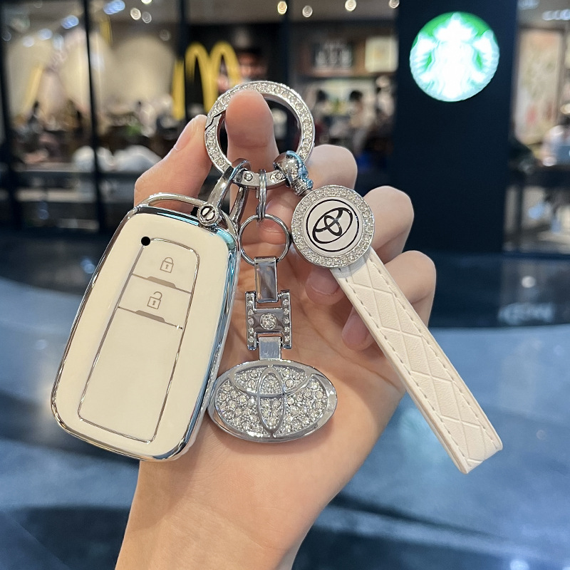 Suitable for Toyota Rongfang Key Cover Wilanda Personalized Highlander Business C-Hr Buckle Yize Domineering Pula Hanging Chain